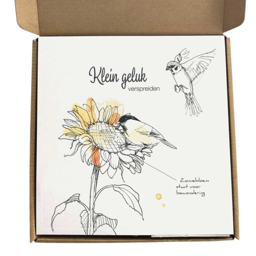 Geschenkdoosje vogelzaden "Klein geluk"