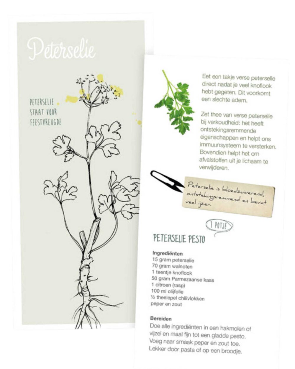 Geschenkdoosje zaden tuinkruiden "Genieten van het leven"