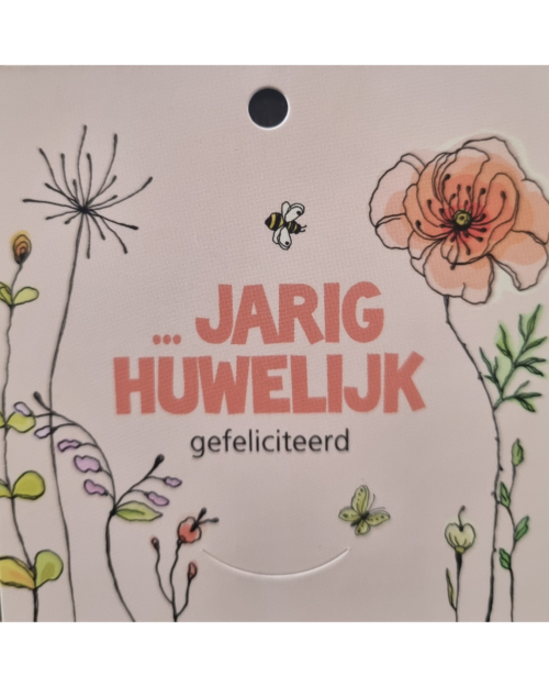 Kaartje ".. jarig huwelijk"