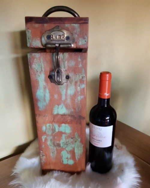 Houten kistje voor 1 fles wijn