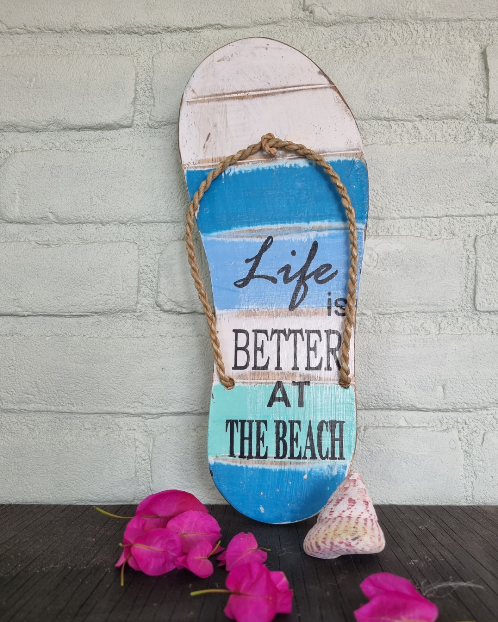 Houten bord "beachslipper" Houten bord "beachslipper"