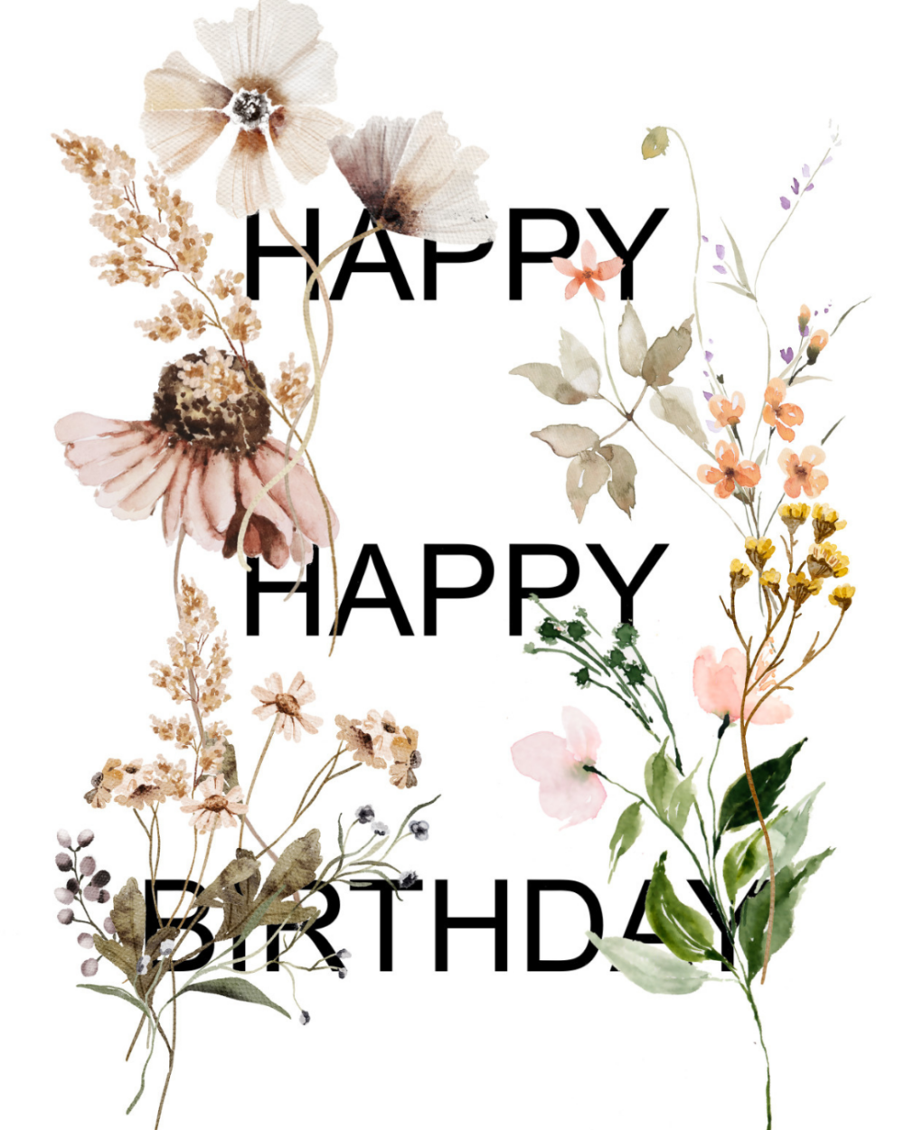 Kaartje .. "Happy Happy Birthday"