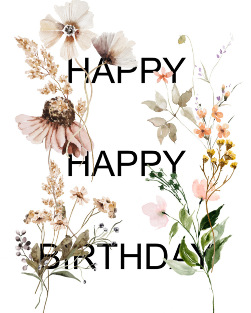 Kaartje .. "Happy Happy Birthday"